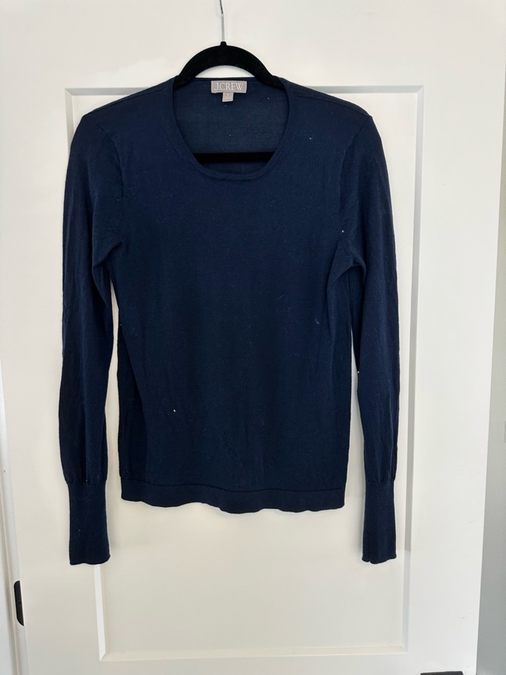 J. Crew Navy Long-Sleeve Crewneck Sweater